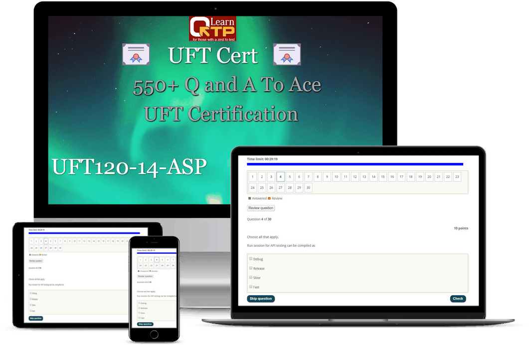 UFT12014ASP UFT Certification 14.x Mock Questions and Answers